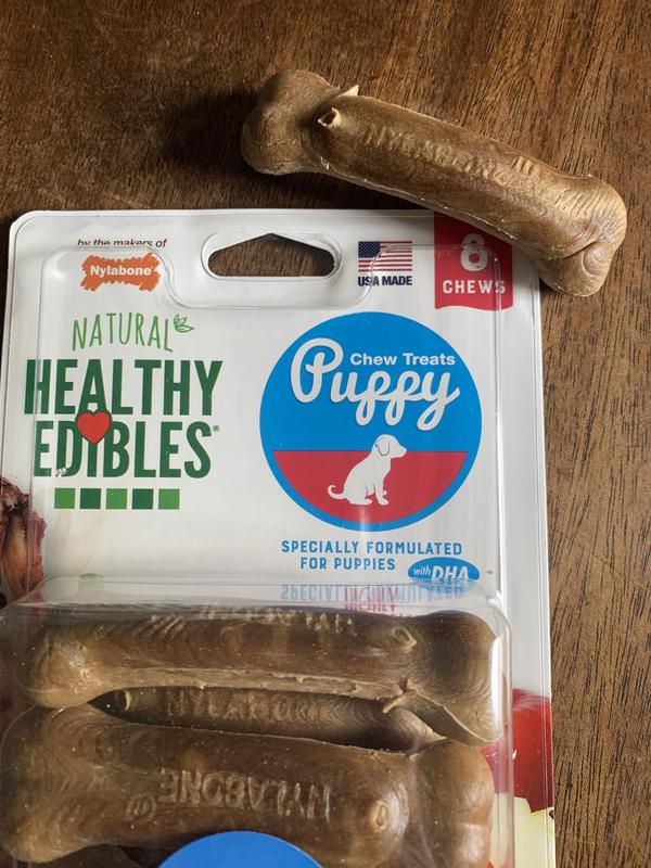 Nylabone Edible, Healthy, Small, Long Lasting Natural Lamb and Apple Treats