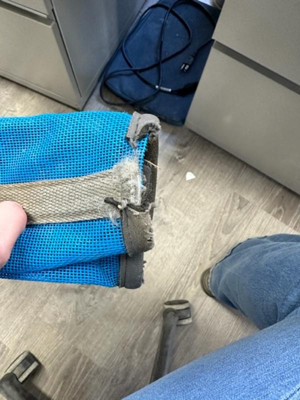 plastic sticks out bottom and rubs sores on legs