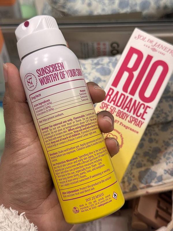 Sol De Janeiro Rio Radiance Spray Corpo SPF 50 - 200ml, Protezione Alta, Profumo Iconico