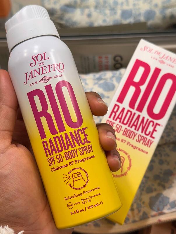 Sol De Janeiro Rio Radiance Spray Corpo SPF 50 - 200ml, Protezione Alta, Profumo Iconico