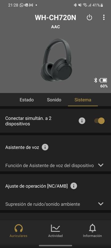 Sony WH-CH720NB Auriculares inalámbricos Bluetooth con cancelación de  ruido, micrófono integrado, hasta 35 horas de duración de la batería y  carga