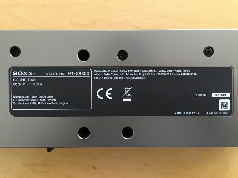 Sony Barra de sonido única de 2.1 canales Dolby Atmos®/DTS:X® con subwoofer  integrado | HT-X8500