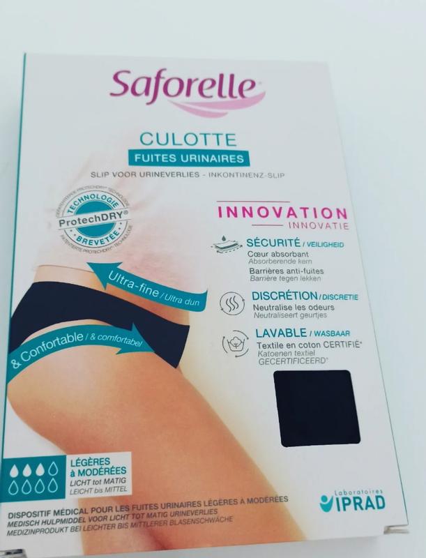 Culotte femme coton noir pour fuites urinaires incontinence ProtechDry