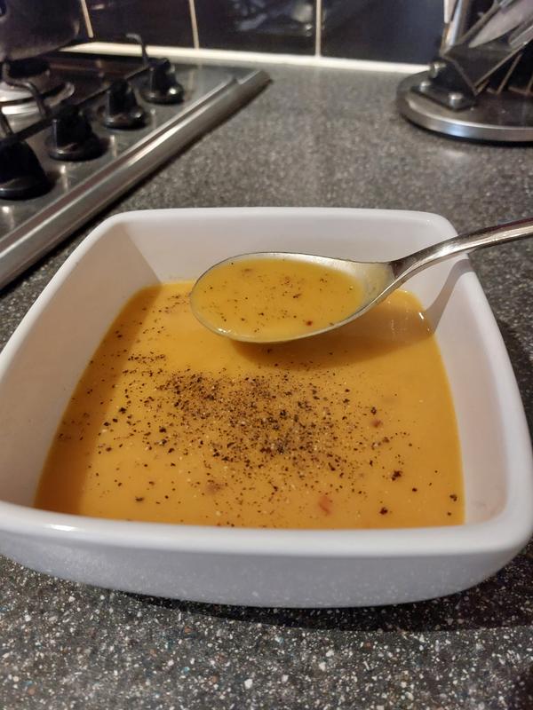 With extra chilli flakes, and topped with freshly ground black pepper