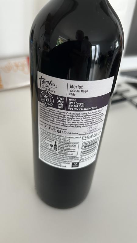 Back of the bottle telling you all about the wine