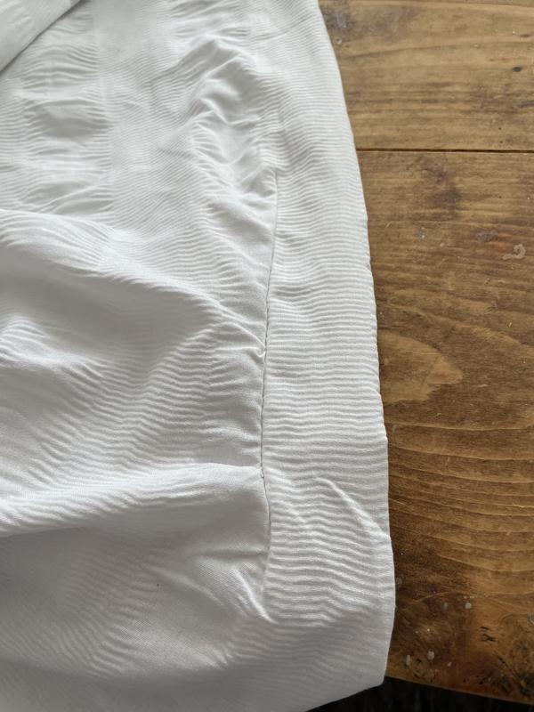 Strange row of stitching on the duvet cover.