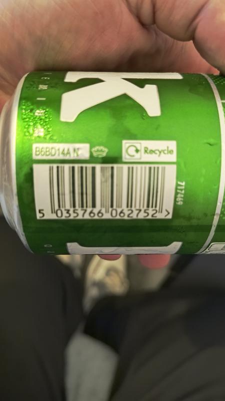 The barcode and batch number