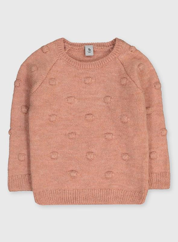 pink pom pom jumper