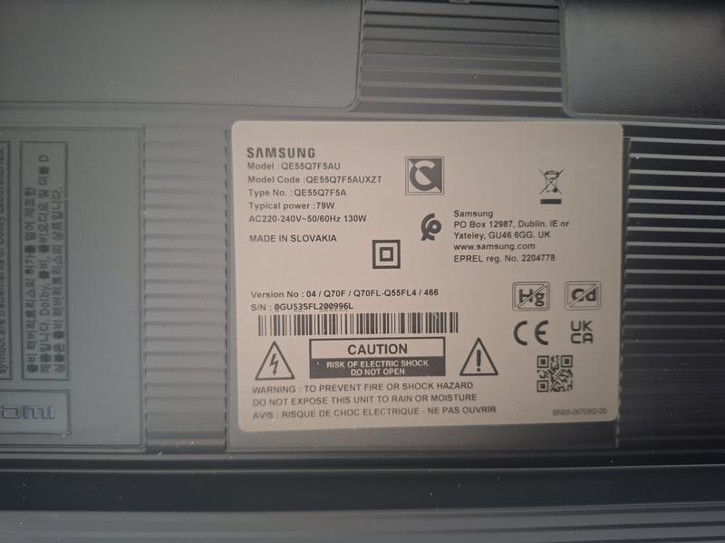 75" QLED Q7F5 4K Vision AI Smart TV Nero
