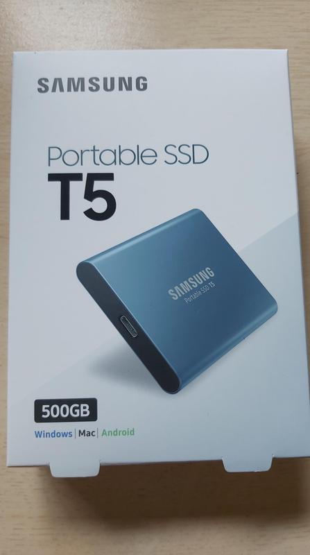 Зовнішній SSD накопичувач Samsung T5 500GB Blue (MU-PA500B/WW