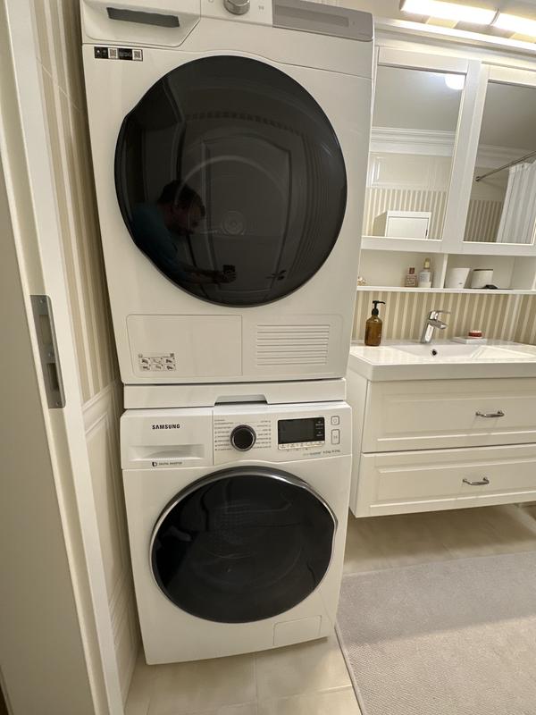 Kit Colonna Sovrapposizione Per Lavatrice E Asciugatrice 60x60 Cm - Con Ripiano Scorrevole - Foto 4