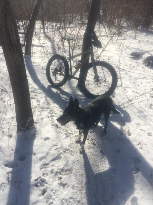 On the trails at Mt bike park