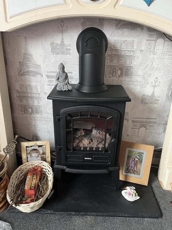 Focal Point FPF920158 Decorative Electric Stove Pipe Black - Screwfix