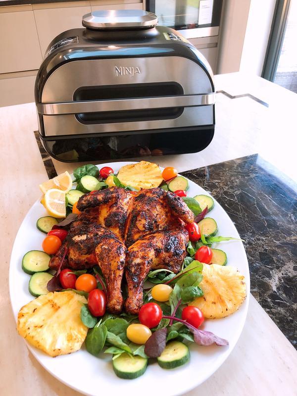 Ninja Deluxe Black & Copper Edition Foodi MAX Health Grill & Air Fryer  AG551UKDBCP