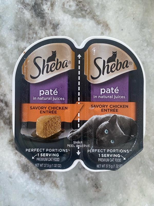SHEBA® PERFECT PORTIONS™ Premium Paté Savory Chicken Entrée SHEBA® PERFECT PORTIONS™ Premium Paté Savory Chicken Entrée