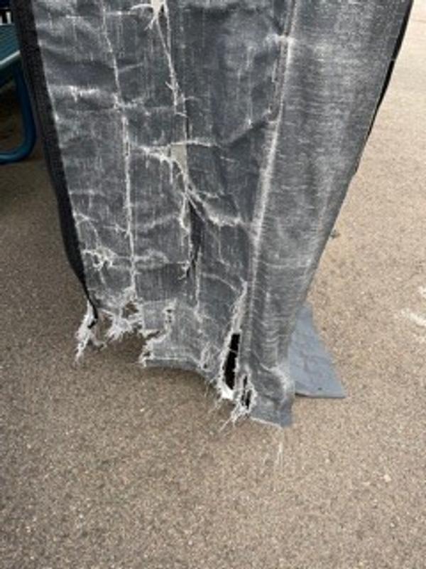 door panel completely disintegrated