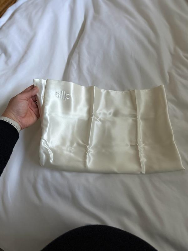 SLIP PURE SILK PILLOWCASE - WHITE - QUEEN - ZIPPERED – Slip