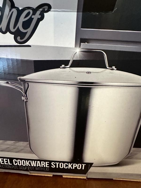 Pentola Antiaderente 5 Quart Con Coperchio, Rivestimento In Ceramica Bianco Avorio, Manici Cool-Touch