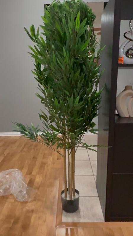 Set Di 4 Piante Finte In Vaso - Verde, Viola E Bianco Per Interni Ed Esterni, Decorazione Casa E Ufficio - Foto 2