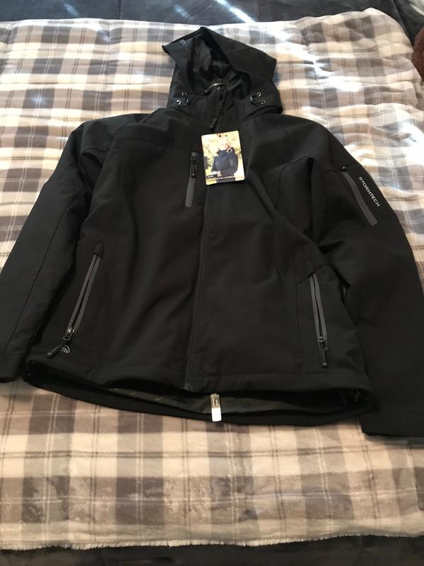 women's heatkeep dynamic storm tech hooded long rain jacket