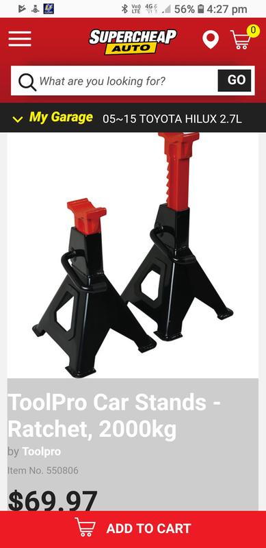 ToolPRO Car Stands Ratchet 2000kg Supercheap Auto