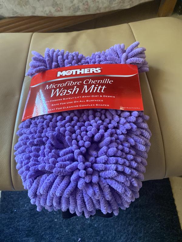 Mothers 968801 Premium Chenille Car Wash Mitt - Scratch & Lint Free