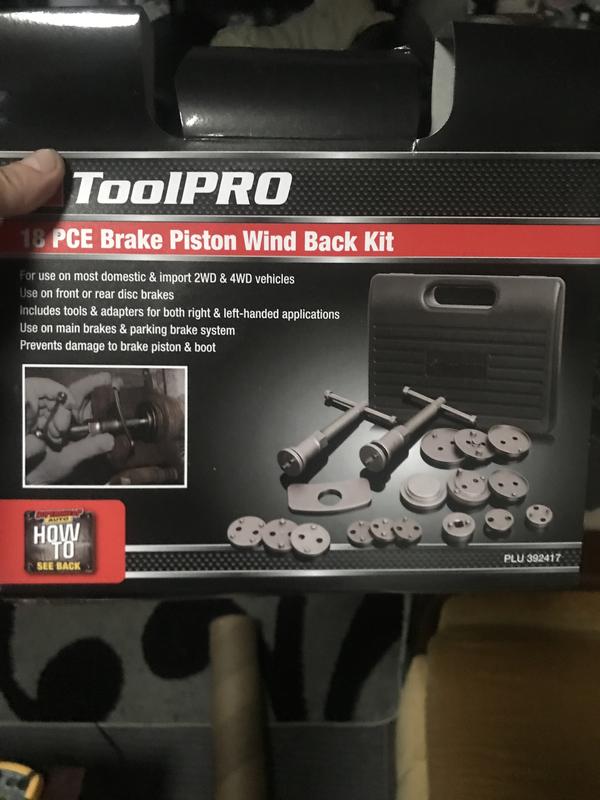 ToolPRO Brake Piston Wind Back Tool Kit 18 Piece