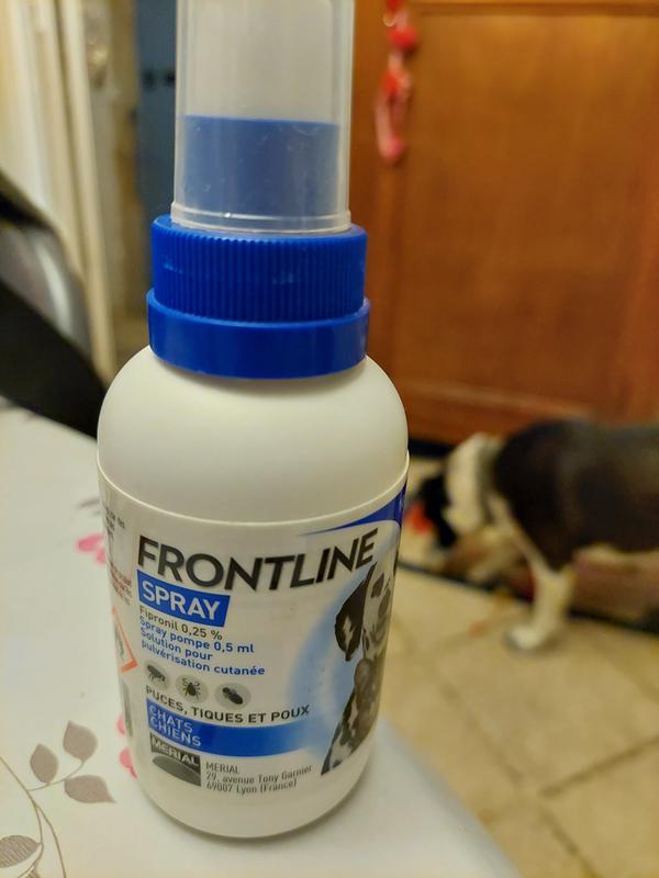 Frontline Spray anti puces - Antiparasitaire - Chat et Chien - Tiques