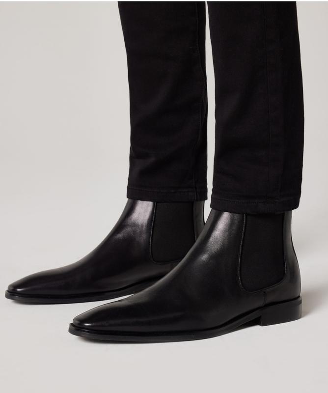 Leather dealer boots best sale