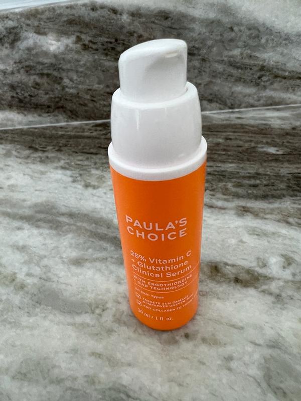 clinical choice clinical glutathione ingredients Paula's 25% Vitamin C+ Serum 1 fl. oz Every woman should know Anti redness toner Treatment Supply:100 g (2 Jars) — Approx. 100 Days | Ongoing Use | Most Chosen