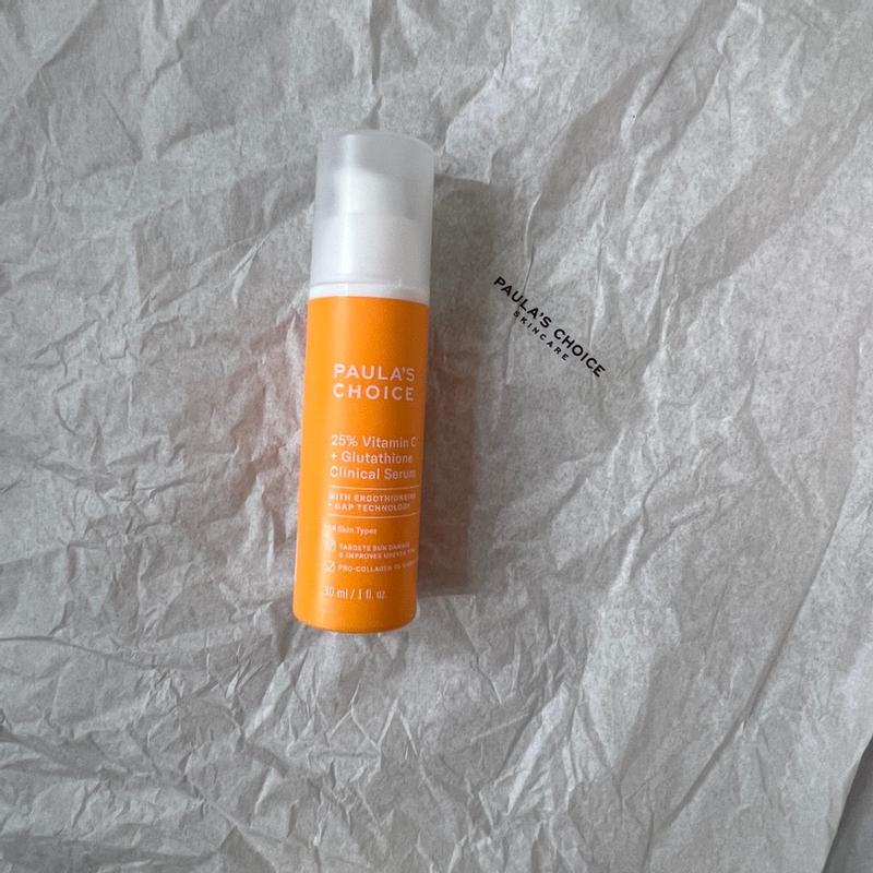 paula's choice 25 vitamin c glutathione clinical serum reddit 👩‍🔬🧪👩‍🔬 Glutathione Skincare Recap