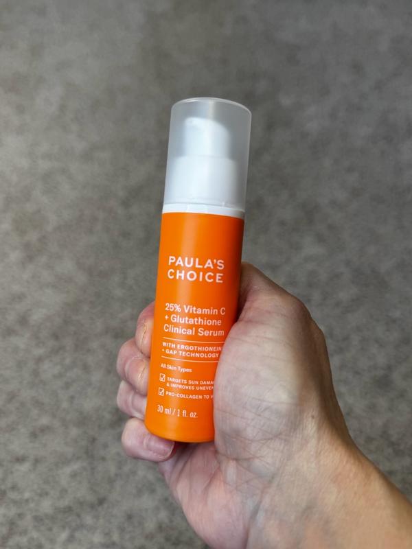 25 vitamin c glutathione clinical serum review paula's choice + @paulaschoice 25% is here ! 🌟, Powered follow with SPF 30+. Paula's Choice 25% Vitamin C