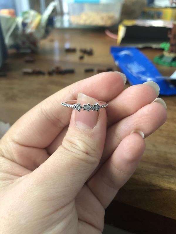 Celestial Sterling Silver Star Ring with cubic zirconia Sterling silver Pandora AU
