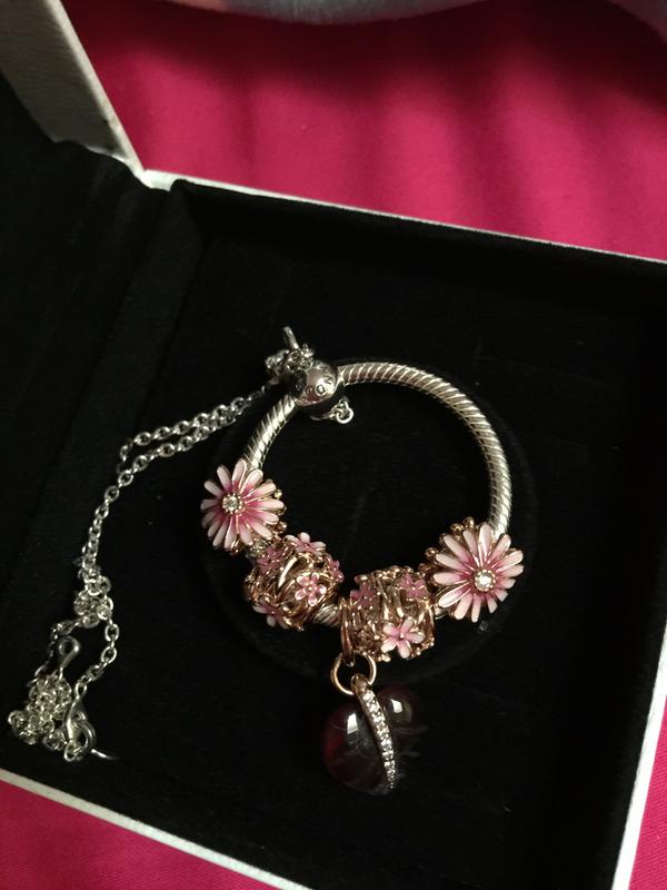 Pink Daisy Flower Charm