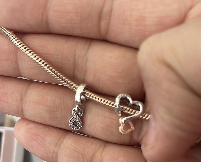 Sparkling Infinity Dangle Charm | Sterling silver | Pandora AU