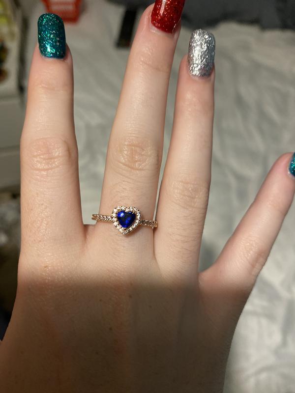 Pandora sparkling blue elevated deals heart ring