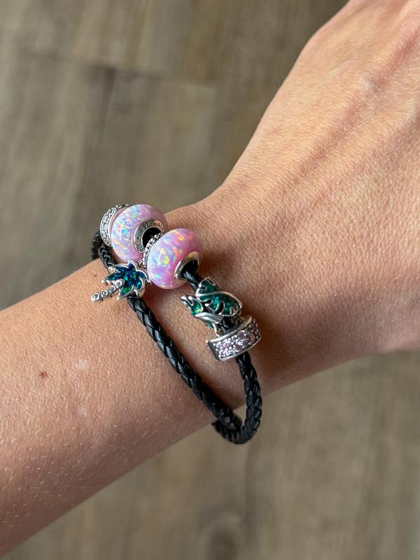 Grüne Monstera Blätter Charm | Pandora