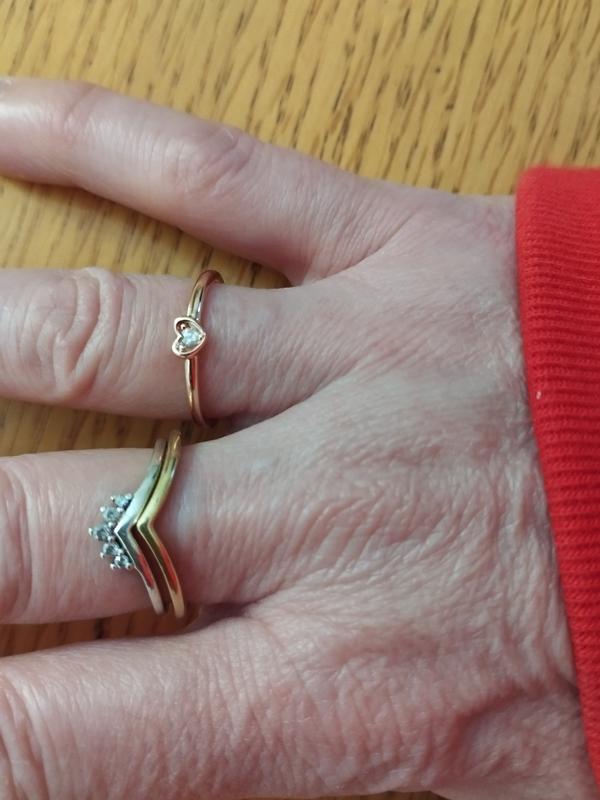 Radiant Heart Ring Rose gold plated Pandora AU