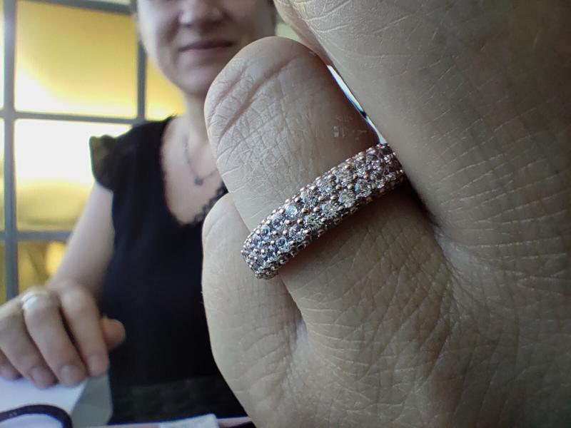 Dual Band Ring Pandora Crossover Pave Ring Crossover Pavé Triple