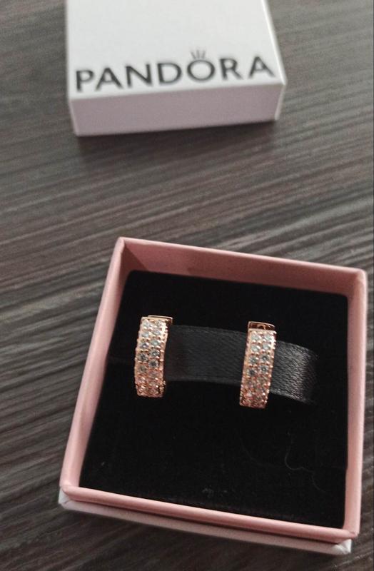 Pandora pavé on sale hoop earrings