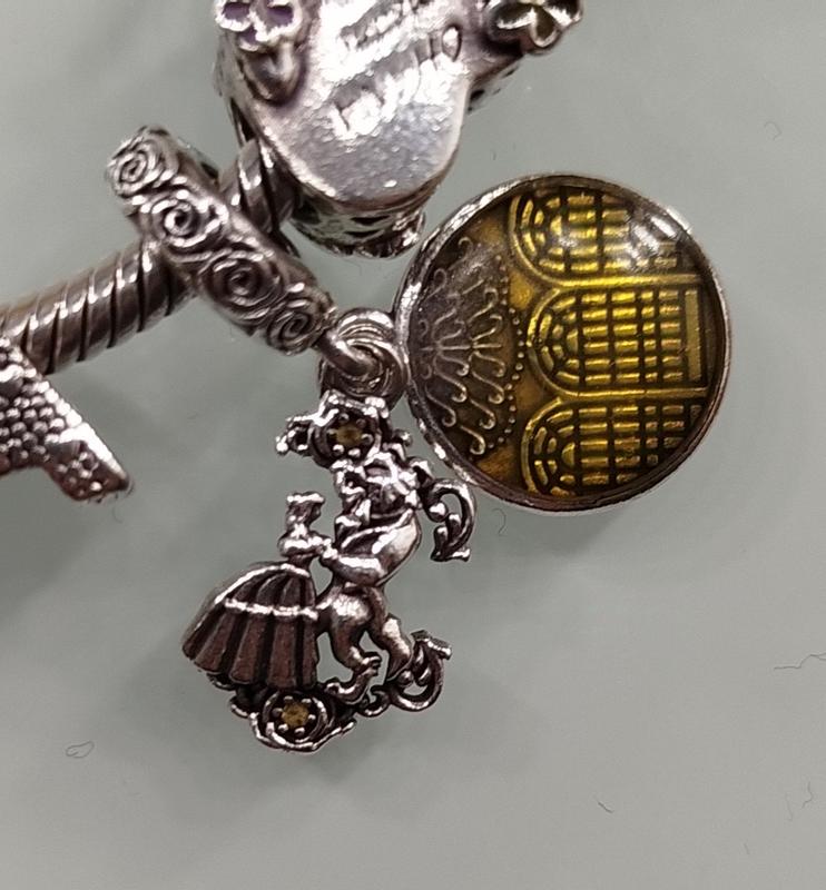 Pandora Disney Beauty and the Beast dancing dangle sold charm.