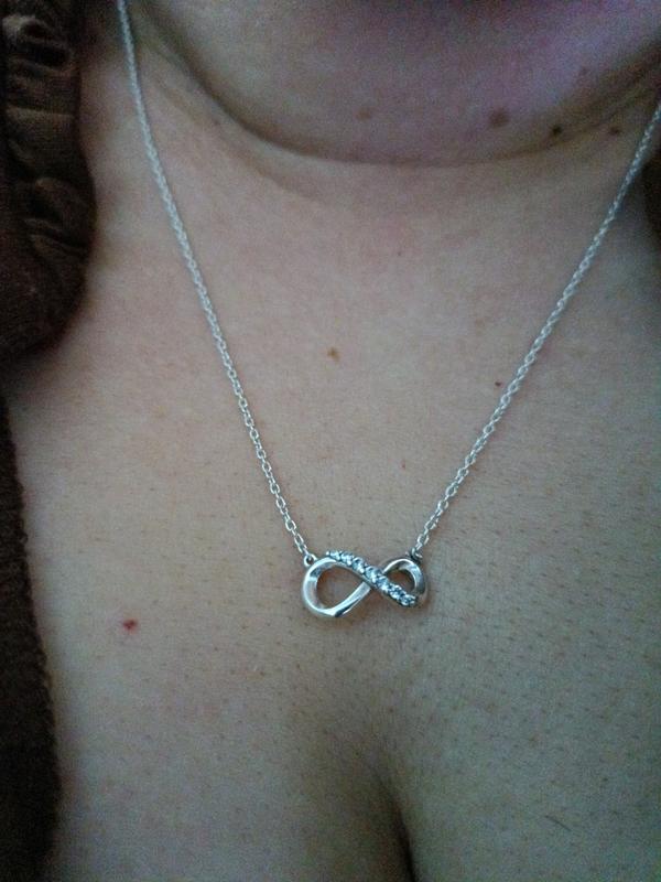 Sparkling Infinity Collier Necklace, Sterling silver