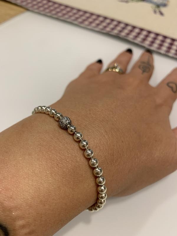 Silver bead deals bracelet pandora