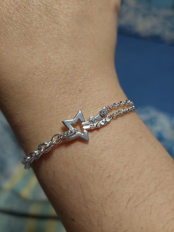 Shooting Star Double Chain Bracelet | Pandora SE