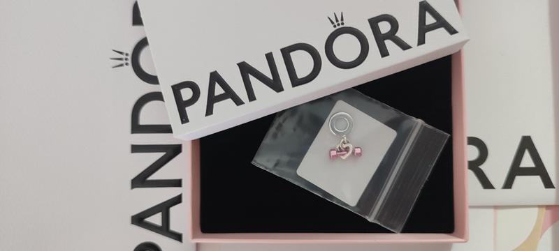 Dumbbell & Heart Dangle Charm, PANDORA