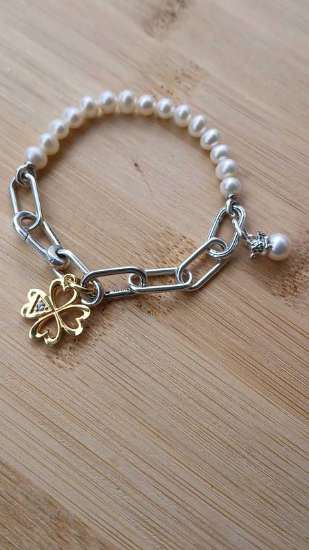 Collier Argent Motif Trèfle 4 Feuilles Et Oxydes