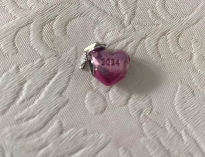 Pink 2024 Graduation Heart Charm Sterling silver Pandora NZ