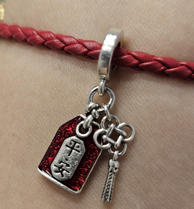 Lucky Amulet Double Dangle Charm | Sterling silver | Pandora NZ