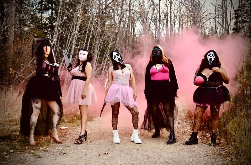 Pink smoke bomb
