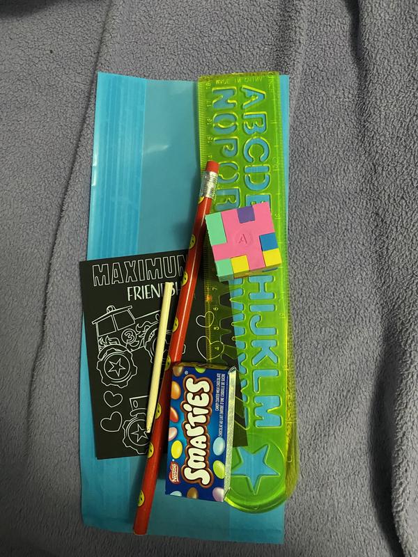 The stencil ruler is the yellow object.